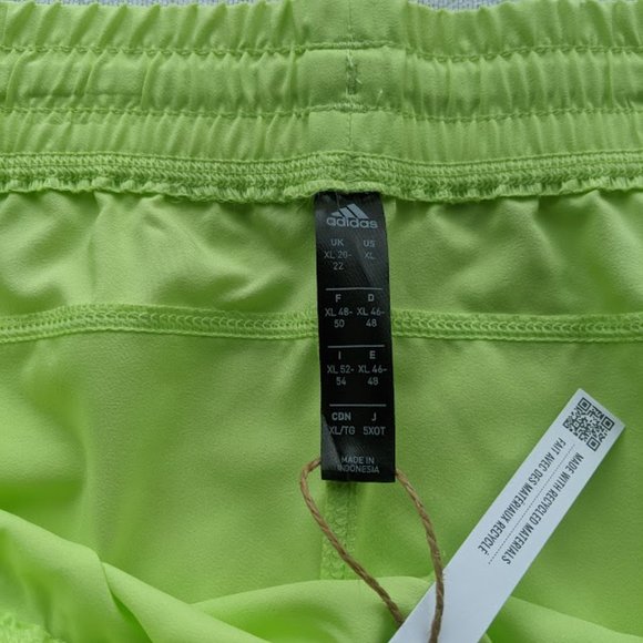 Women's Adidas Pacer Shorts Size XL Green Running Training Gym Snap Side NEW - Picture 4 of 5